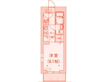 コントウィスタ(1K/2階)の間取り写真