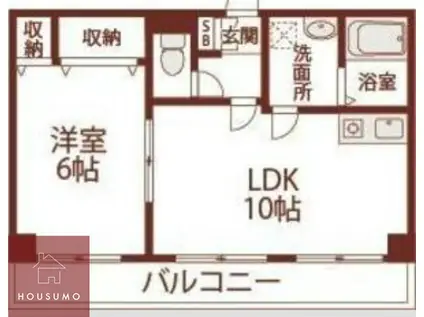 グランピーノ桃山台(1LDK/5階)の間取り写真