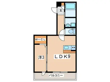 本町2丁目工事(1LDK/3階)の間取り写真