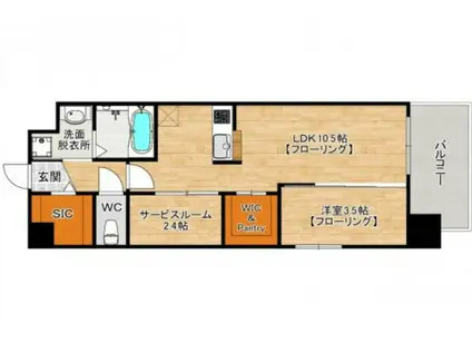 ERFOLG HAKATA(2LDK/2階)の間取り写真