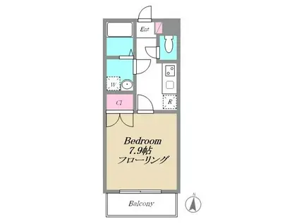 E-PLANETSイープラネッツ(1K/4階)の間取り写真