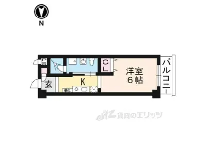 GLANZ HAUS(1K/3階)の間取り写真