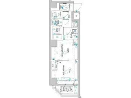 ラフィスタ大師前IV(1DK/2階)の間取り写真