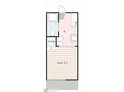 メゾンあかしあ(1K/1階)の間取り写真