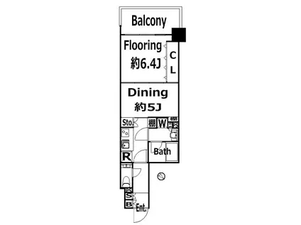 アイディーコート代々木神宮の杜(1DK/4階)の間取り写真