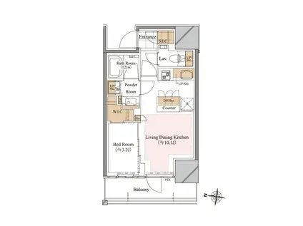 ブランシエスタ白山(1LDK/10階)の間取り写真