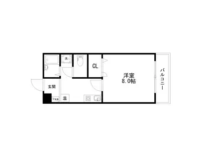 ハッピーコーポ(1K/2階)の間取り写真