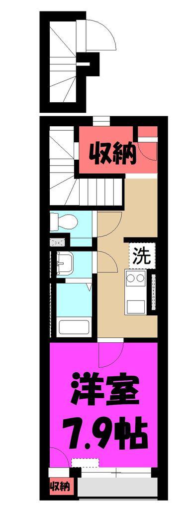 第五吉兵衛ハウス(1K/2階)の間取り写真