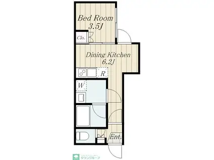 中野区南台2丁目計画(1DK/2階)の間取り写真