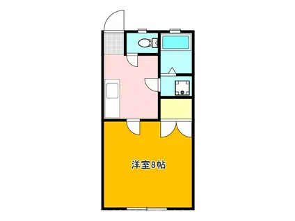 フローラルハイムIII(1K/1階)の間取り写真