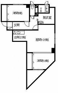 ISSA CORE(2LDK/4階)の間取り写真