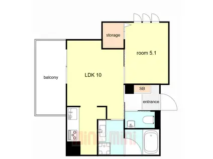 ARIETTA西宮(1LDK/3階)の間取り写真