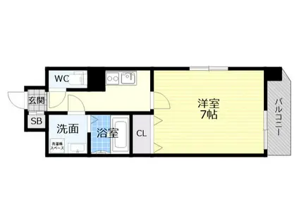 AMABILE深江橋(1K/8階)の間取り写真