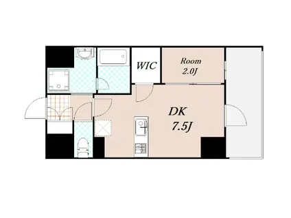 バウスフラッツ新大阪(1DK/10階)の間取り写真