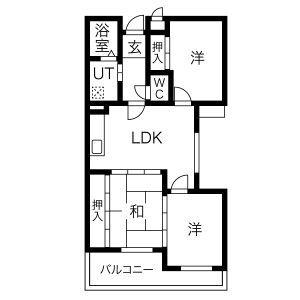 ライオンズマンション千代田柳風台(3LDK/1階)の間取り写真