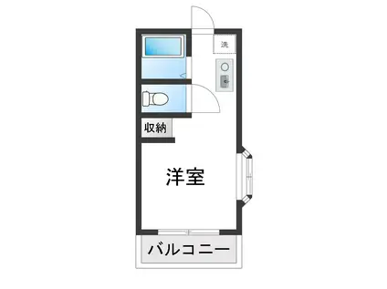 アベニュー耕和(ワンルーム/3階)の間取り写真