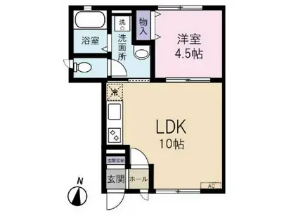 カーサ・リリオ(1LDK/1階)の間取り写真