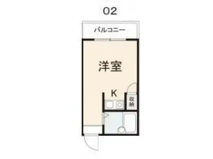 JR高徳線 昭和町駅(香川) 徒歩4分 5階建 築38年(ワンルーム/1階)の間取り写真