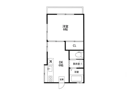 ガーデンハイム駒岡B(1DK/1階)の間取り写真