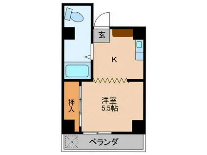 田中マンション(1K/3階)の間取り写真