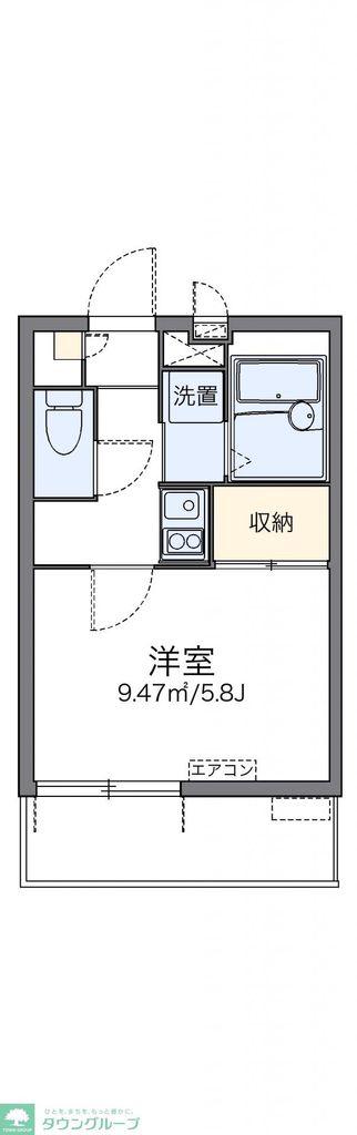 レオパレスパルフェタムール北沢(1K/3階)の間取り写真
