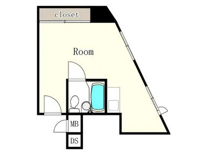ロータリー大和(ワンルーム/5階)の間取り写真