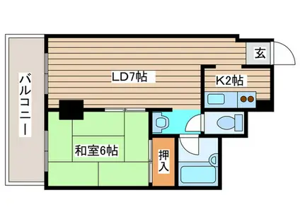 クリスタルファイブ(1LDK/3階)の間取り写真
