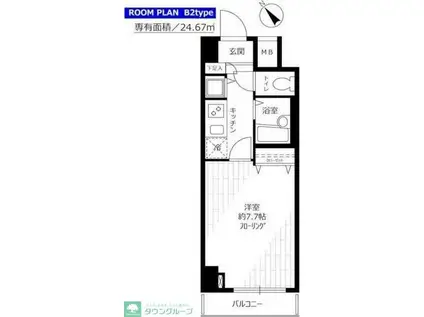 フェニックス横須賀中央(1K/3階)の間取り写真