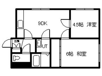 7・9イトーピアハイツ(2LDK/1階)の間取り写真