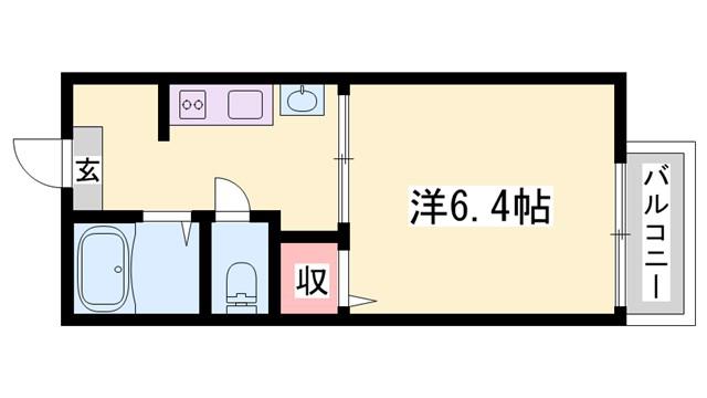 ルーチェオノ(1K/2階)の間取り写真
