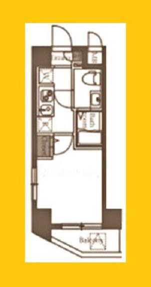 ELSTANZA大口(1K/2階)の間取り写真