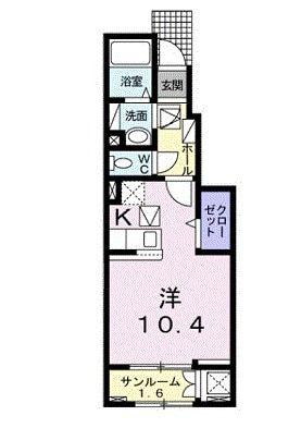 サクセス(ワンルーム/1階)の間取り写真