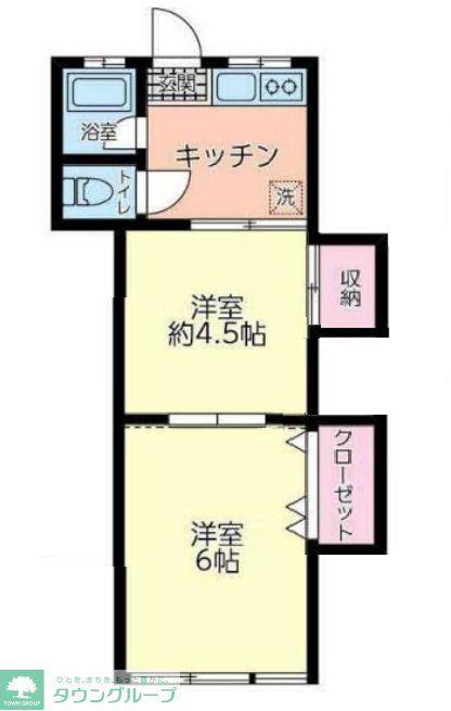 池袋寿荘(2K/1階)の間取り写真