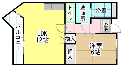 スタンフォード(1LDK/2階)の間取り写真