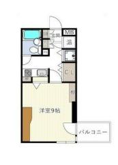 INOVE朝霞青葉台(1K/2階)の間取り写真