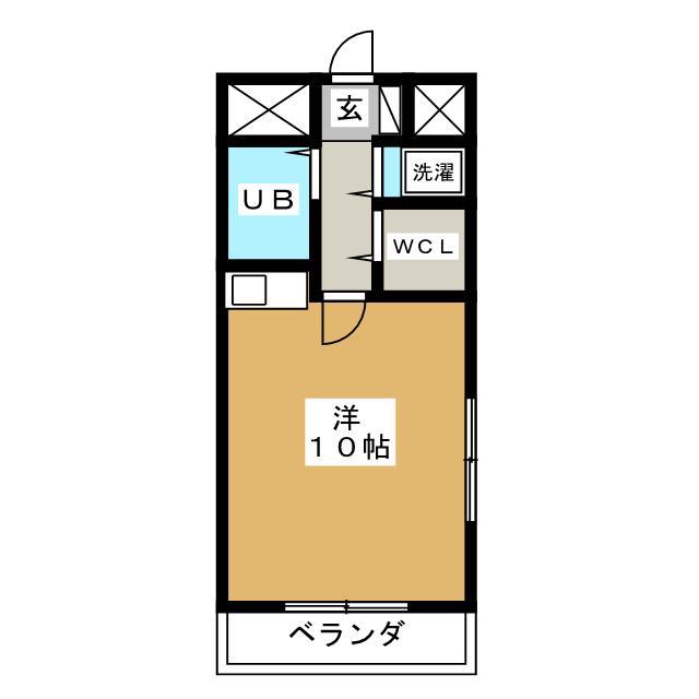 キャッスル北松戸(ワンルーム/6階)の間取り写真
