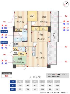 BPRレジデンス高宮(4LDK/10階)の間取り写真