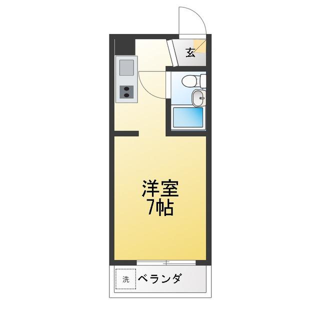 メゾン藤(ワンルーム/1階)の間取り写真