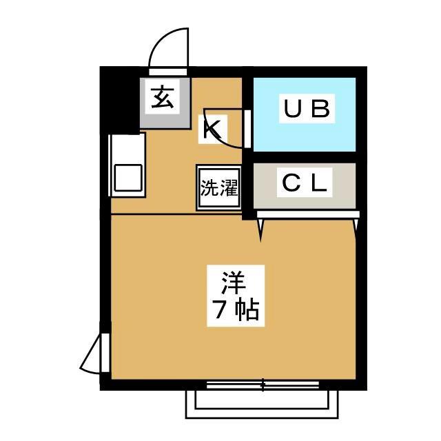 シエスタ新宿(ワンルーム/2階)の間取り写真