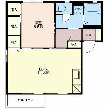フレグランス西軽井沢(1LDK/2階)の間取り写真