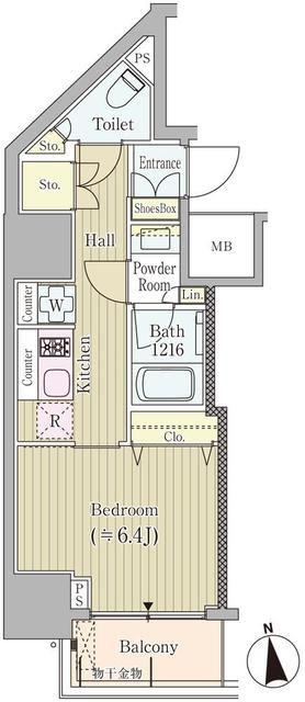 RESIDENCE高輪台(1K/3階)の間取り写真