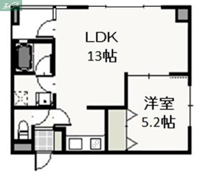 COURT CONDOHR(1LDK/4階)の間取り写真