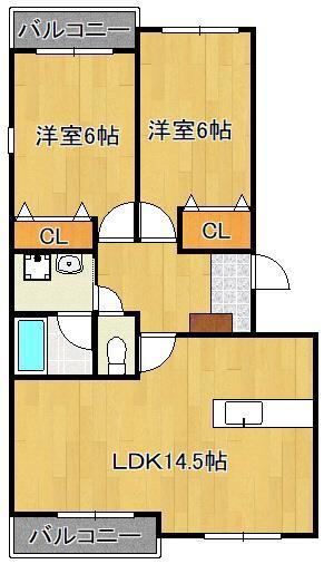 メゾン森下駅前(2LDK/1階)の間取り写真