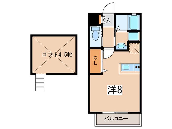 小田急小田原線 伊勢原駅 徒歩19分 2階建 築9年(ワンルーム/2階)の間取り写真