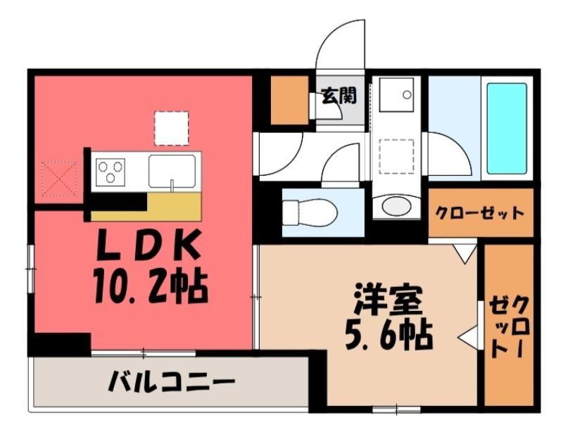 ジョウエイ深町(1LDK/1階)の間取り写真