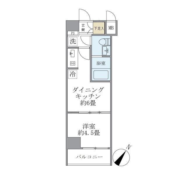 ジオエント駒込(1DK/5階)の間取り写真