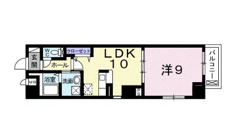 クロシェットII(1LDK/3階)の間取り写真