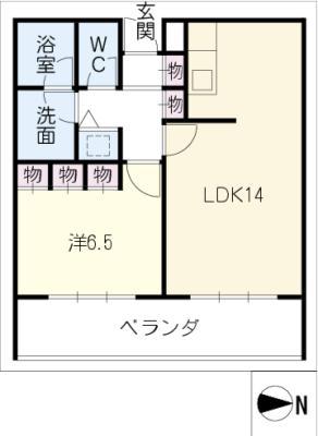NESPALD西里(1LDK/3階)の間取り写真