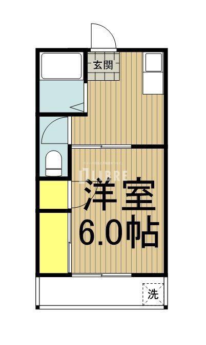 メゾン聖武(1K/2階)の間取り写真