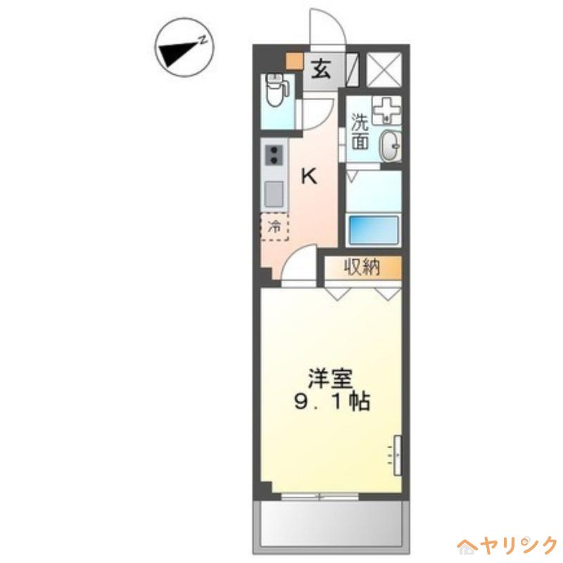 Y-FLEUR(1K/2階)の間取り写真